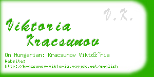 viktoria kracsunov business card